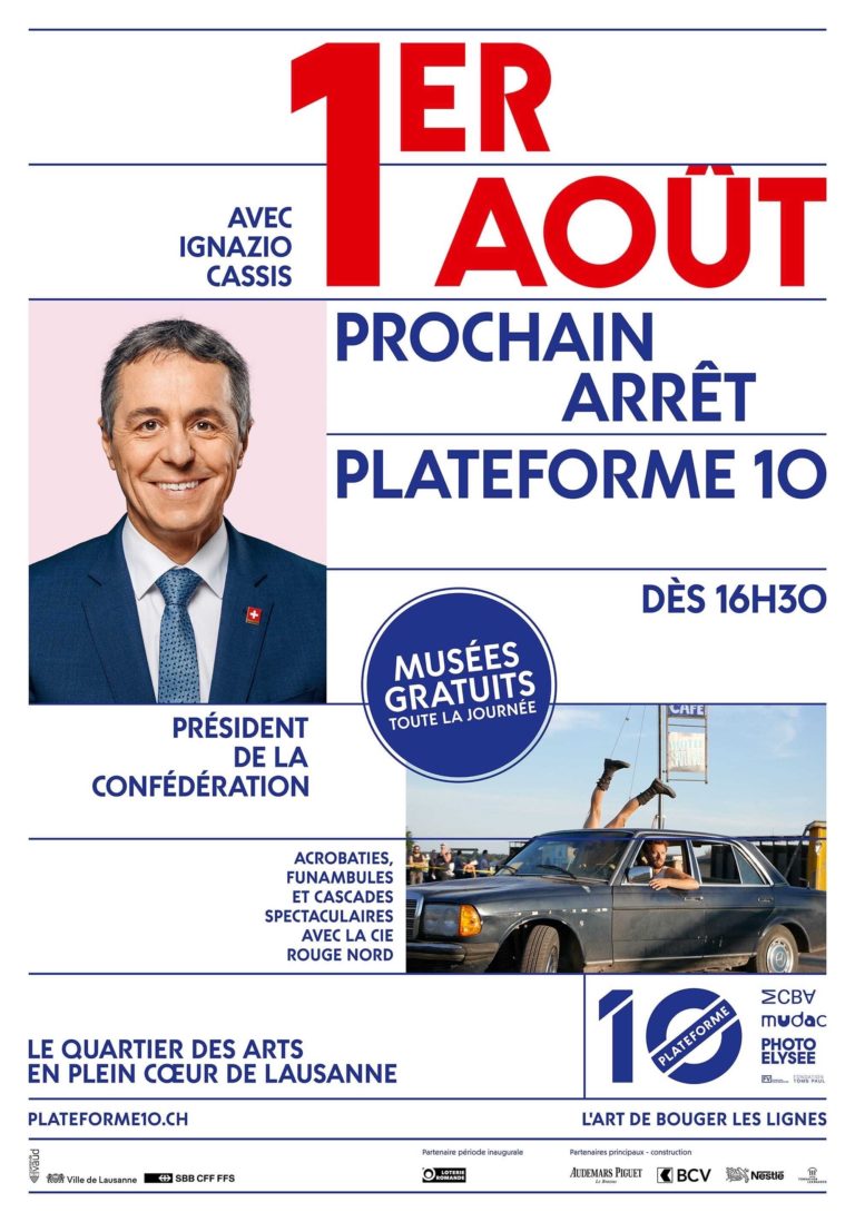 1er août à Plateforme 10 avec Ignazio Cassis